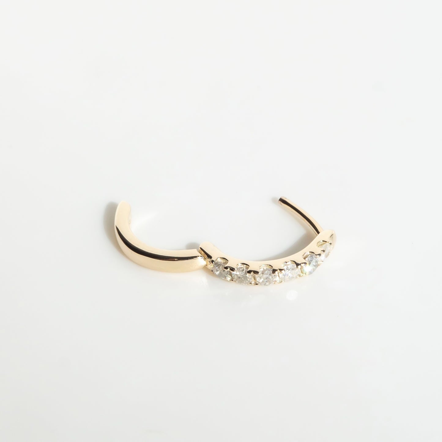 MINI HOOP DIAMOND EARRING (single)