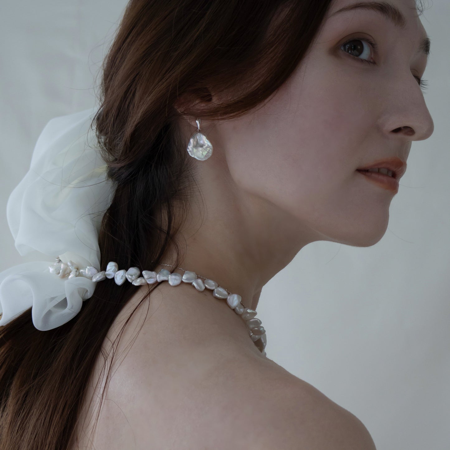 【6.21 sun 20:00-受注販売】PETAL PEARL DROP EARRING SET(SV)