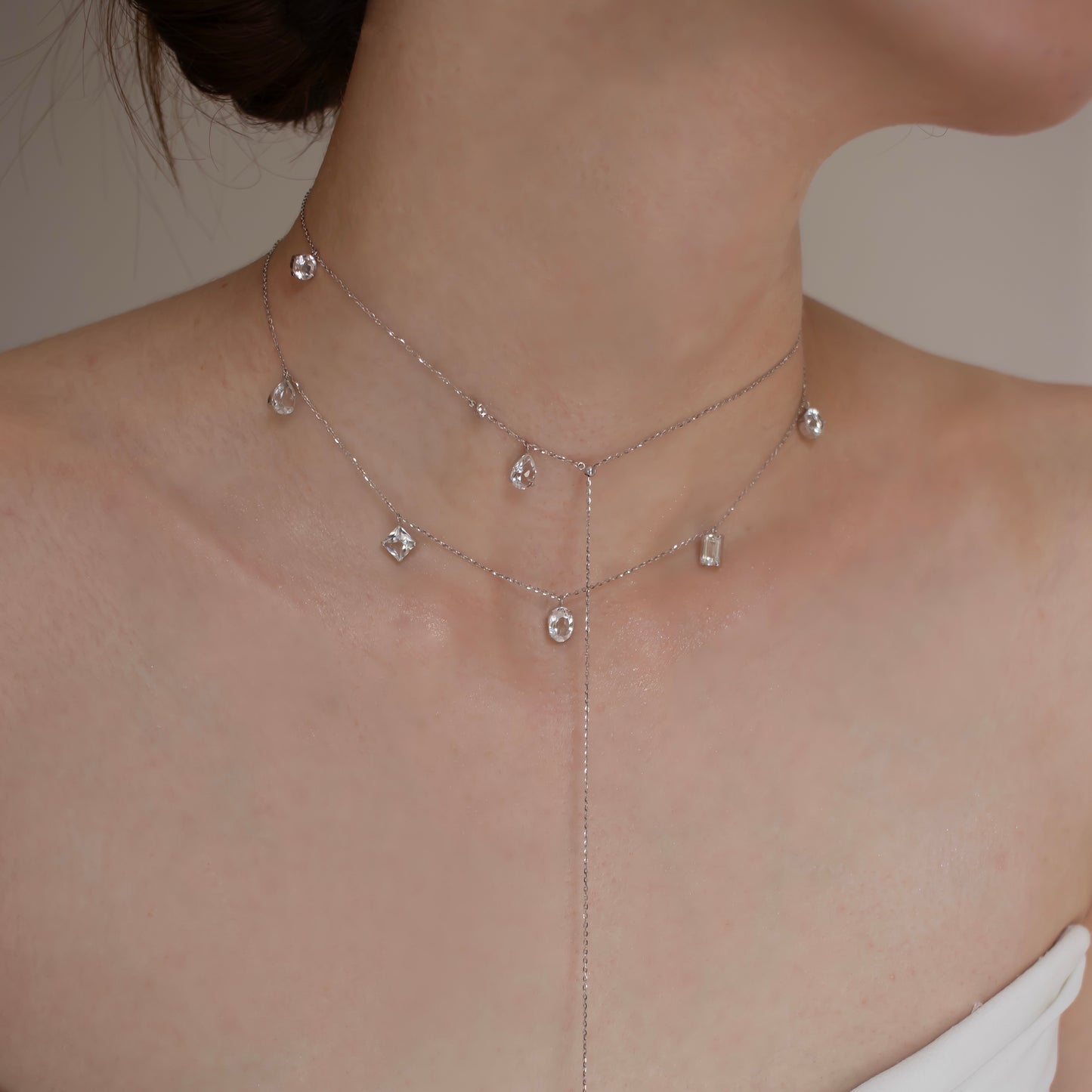 FALLING DEW LARIAT NECKLACE