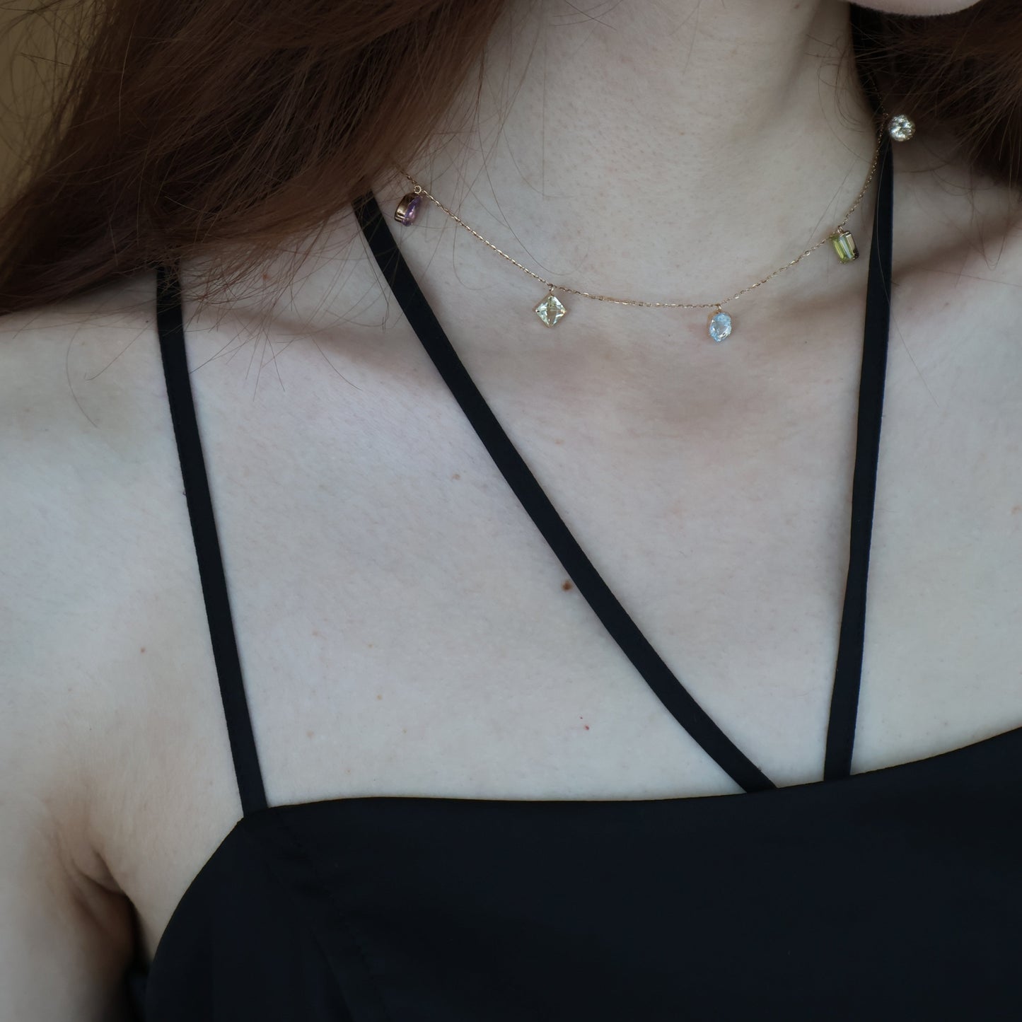 ASYMMETRIC VEIL DRESS