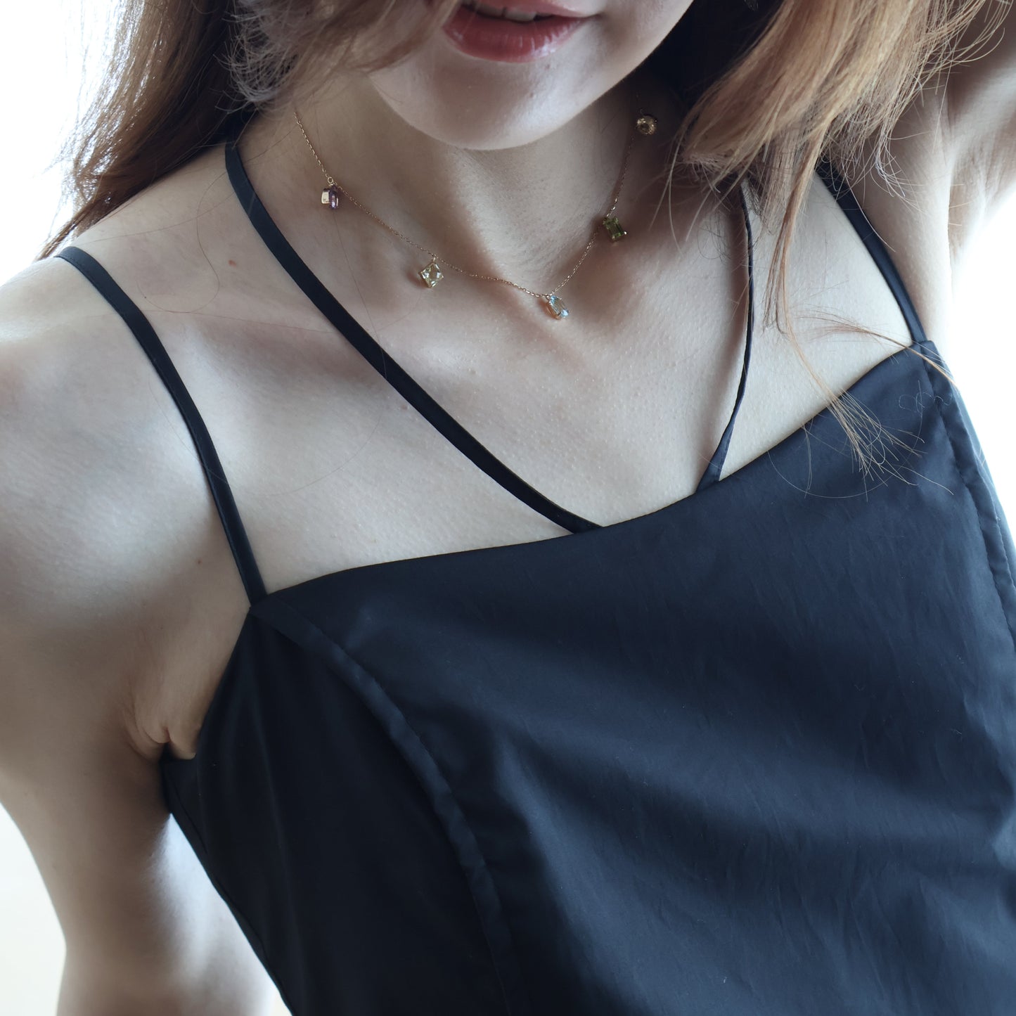 ASYMMETRIC VEIL DRESS
