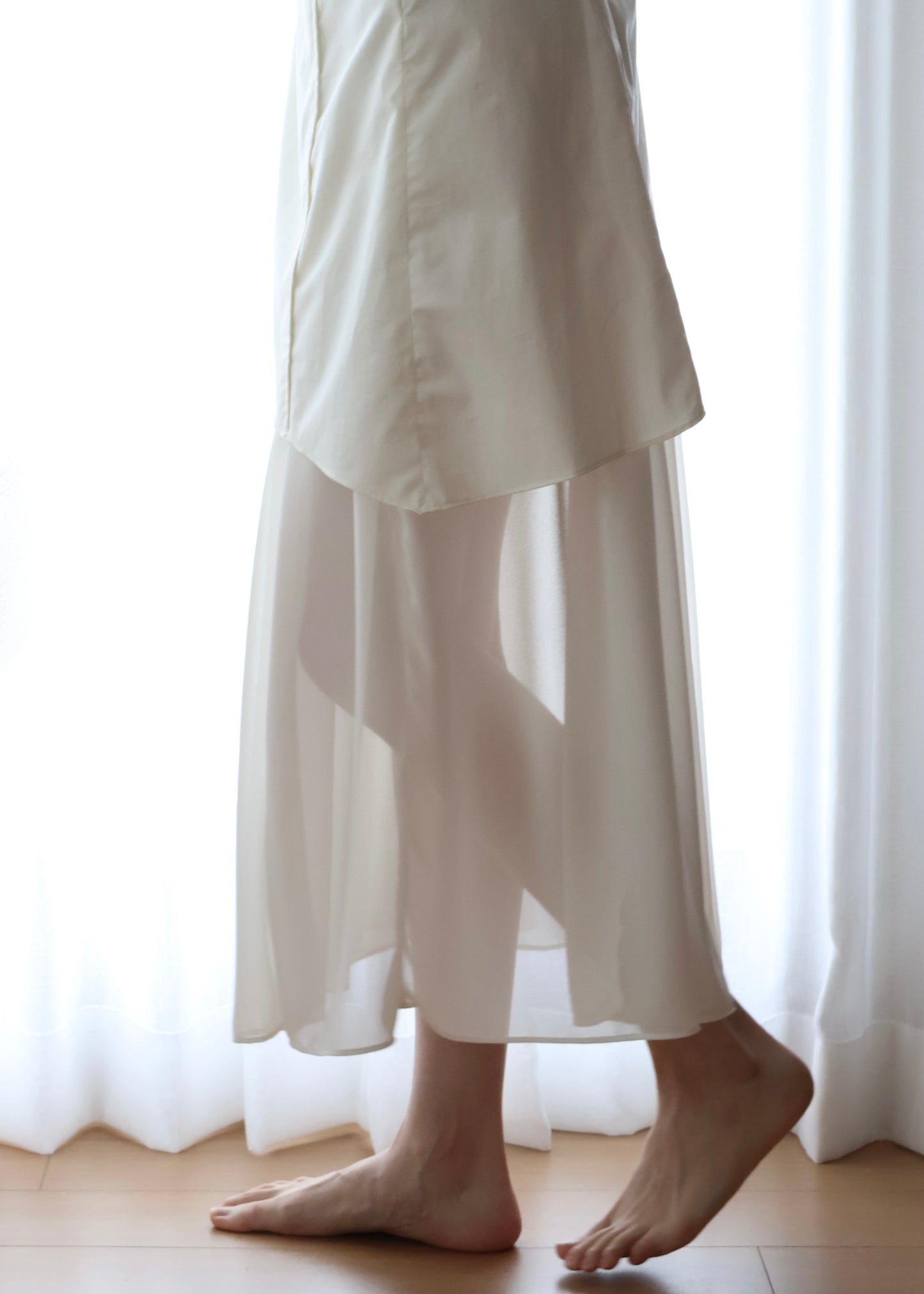 ASYMMETRIC VEIL DRESS