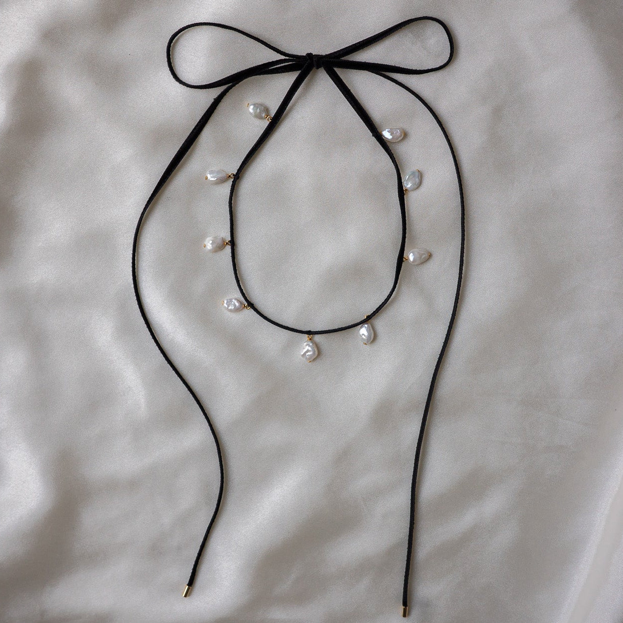 【12.1 mon 20:00-start】NOIR MULTI PEARL CHOKER NECKLACE -LONG-