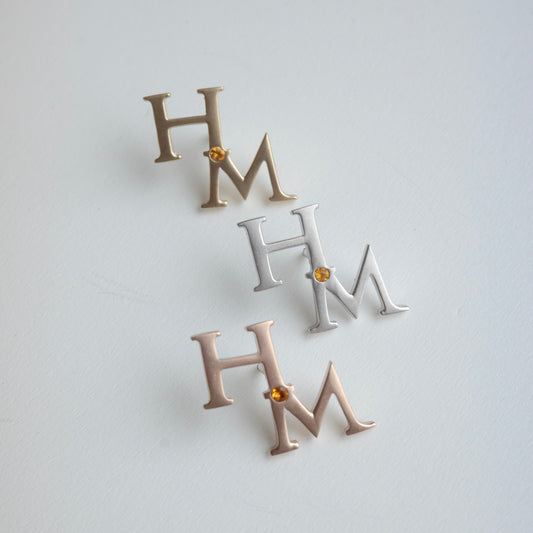-bespoke- "HM" PIN BROOCH