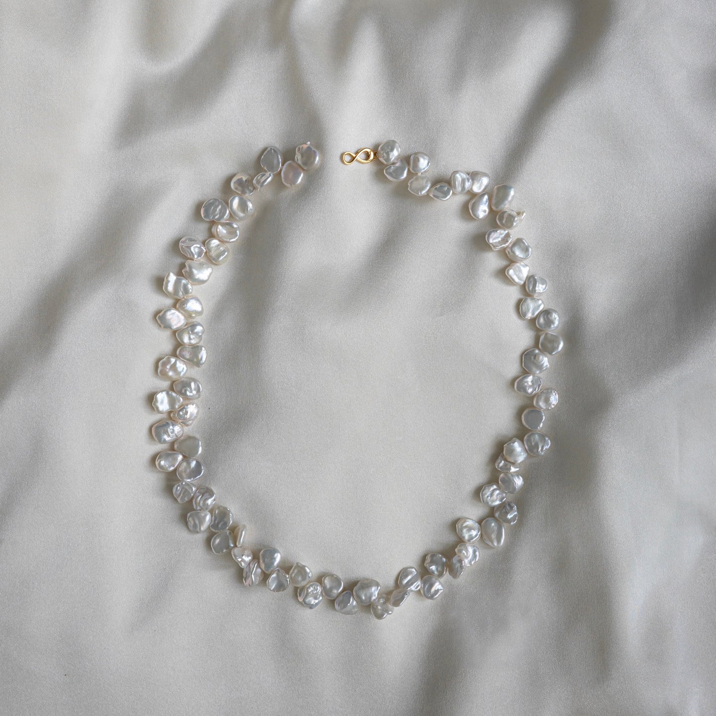 【6.6 sat 19:00-in stock】3WAY FALLING PATELS PEARL LARIAT NECKLACE(GD)