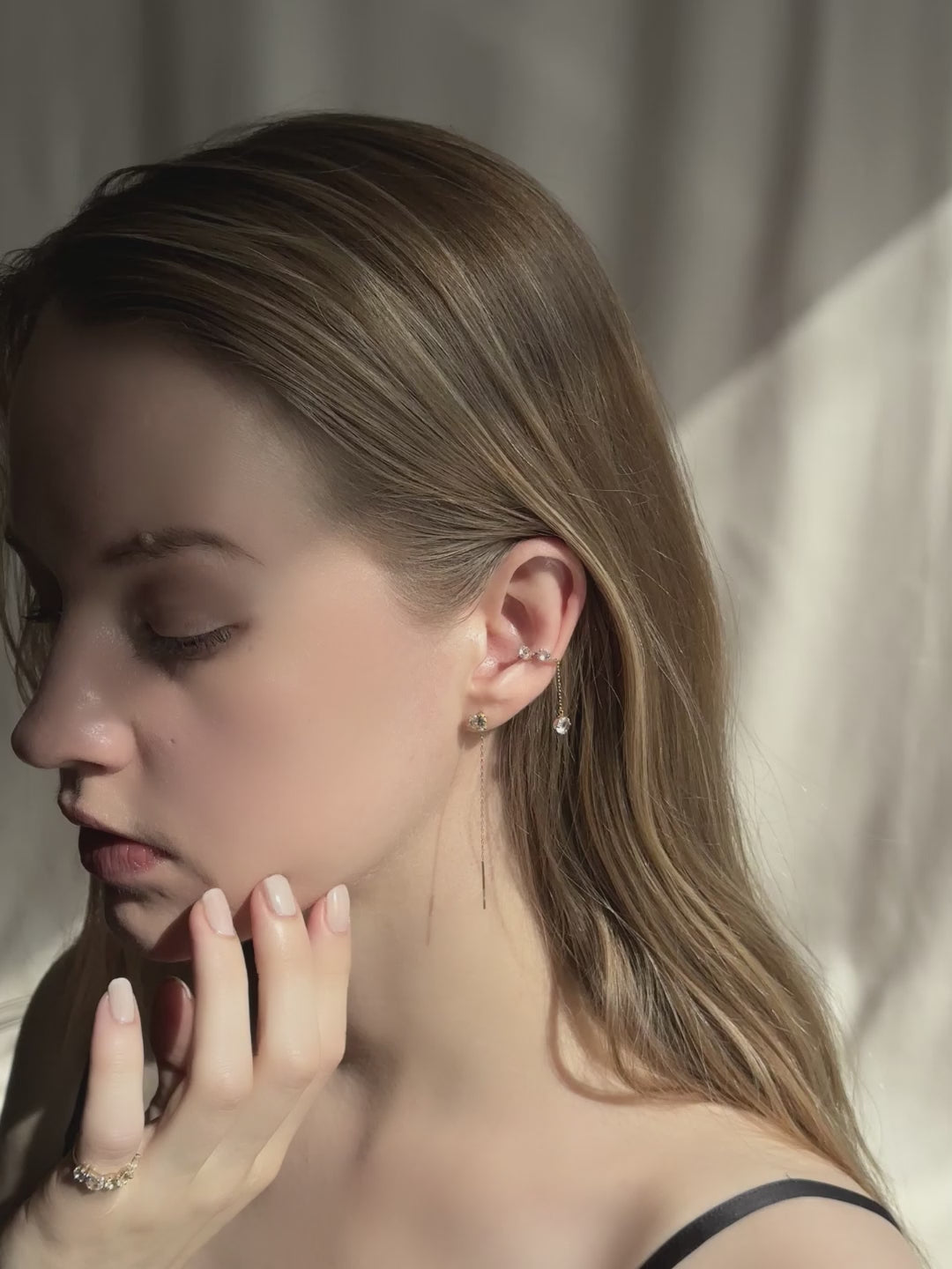 【threetimes】Dew drop earring ピアス☆韓国発 Tears Drop Pearl Pierce | 金属アレルギー対応のアクセサリー ebine